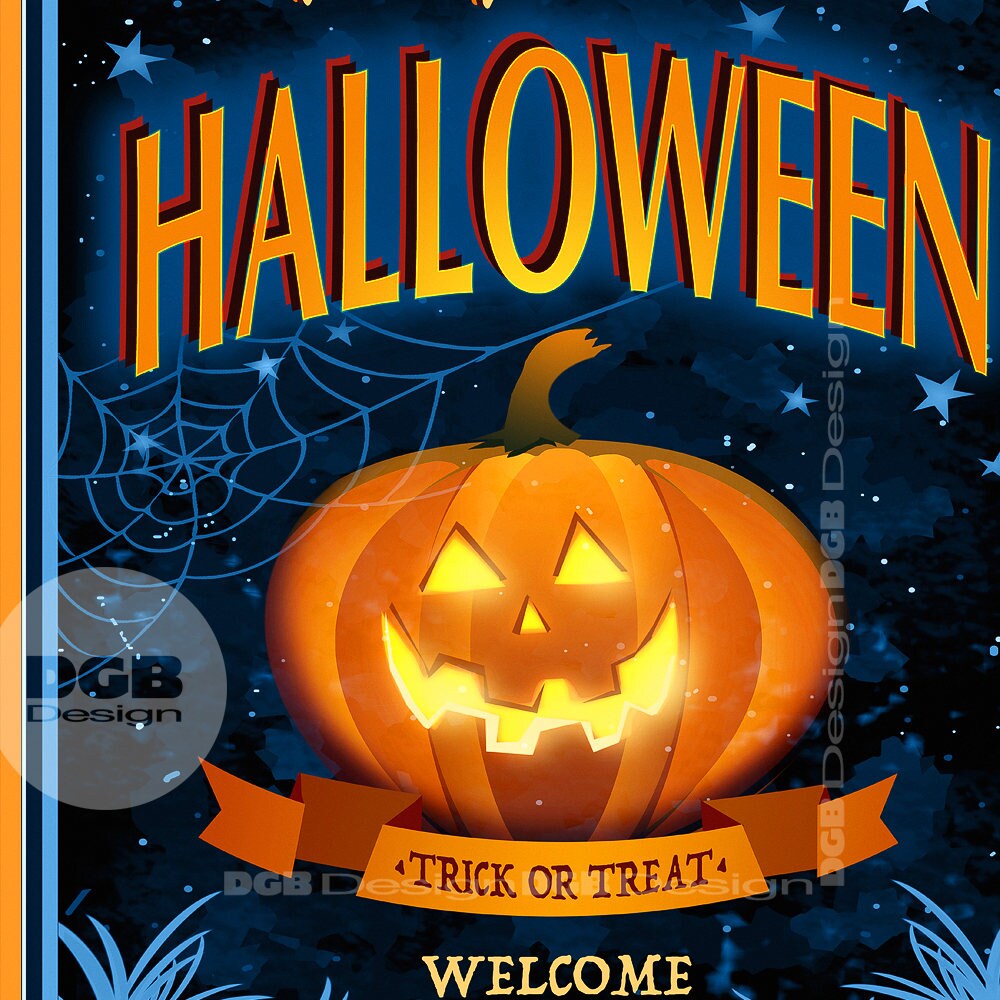 Halloween Wall Art, Halloween PRINTABLE Art, Halloween Decoration ...