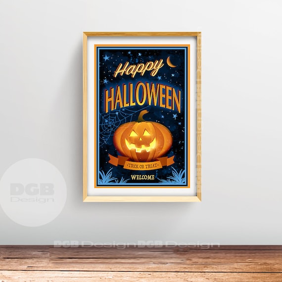 Halloween Wall Art Halloween PRINTABLE Art Halloween | Etsy