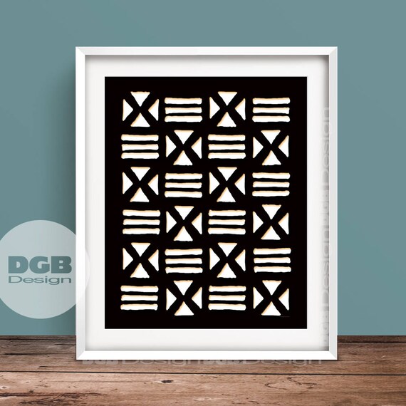 African Mud Cloth Print Modern Art Print Tribal Print Contemporary Wall Art Textile Pattern Pattern Art Geometric Poster Art Decor