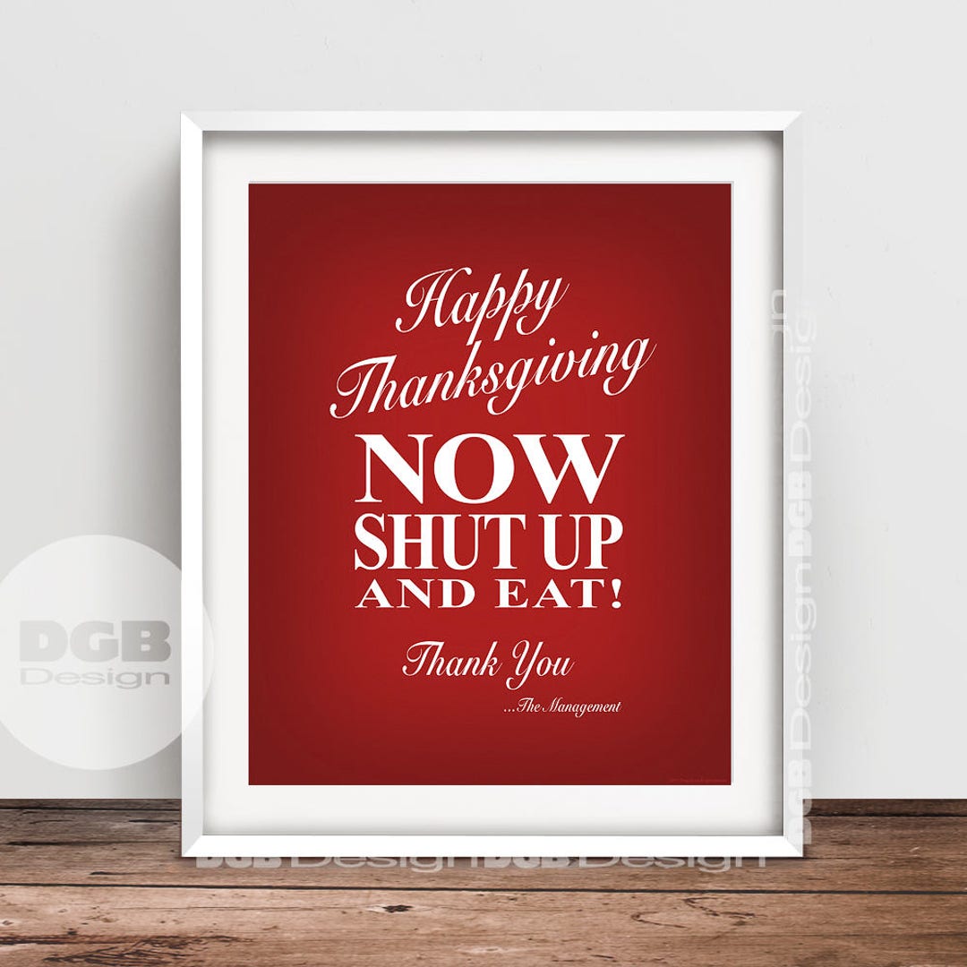 Funny Thanksgiving Printable, Dinner Place Card, Thanksgiving Art ...