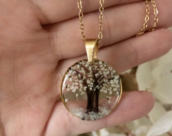 Collier mémorial avec pendentif souvenir  « Arbre de vie »