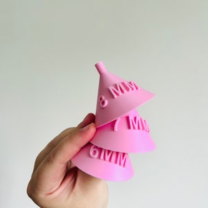3d printed glitter funnels | set of 3 | glitter helper | funnel |