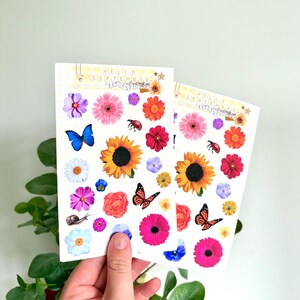 Florals sticker sheet | journal stickers | scrapbook stickers | sticker |