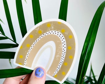 Sunshine Rainbow Sticker | large waterproof sticker | cute boho sticker | matte sticker | gift | sun|