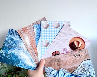 Album de jour à la plage et paquet de papier pour journal | Accessoires pour carnets et scrapbooking
