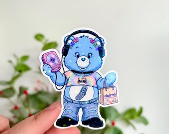 Sticker ours mignon de l'an 2000 | autocollants pour journaux | autocollants pour scrapbooking | autocollant | autocollant vinyle | nostalgie