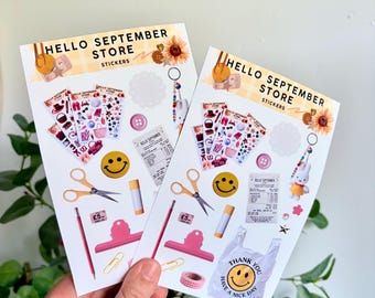 Feuille d'autocollants de fournitures de shopping journal indésirable | autocollants pour journaux | autocollants pour scrapbooking | autocollant
