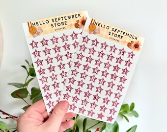 Feuille d'autocollants roses lettres étoiles léopard | autocollants pour journaux | autocollants pour scrapbooking | autocollant