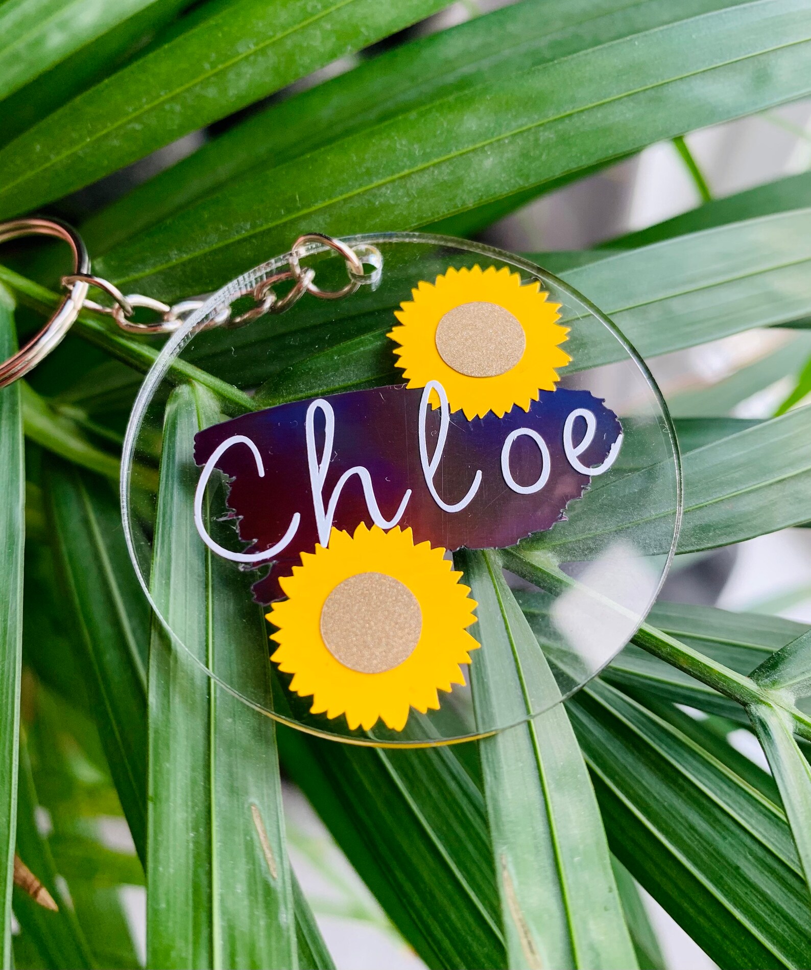 Personalised vinyl keyring keychain Name keyring Etsy