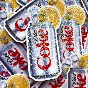 Diet drink holo die cut sticker  | journal stickers | scrapbook stickers | sticker
