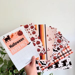 Halloween scrapbooking och journaling papperspaket | Skräppost- och scrapbookingtillbehör