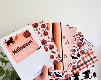 Halloween scrapbook and journalling paper pack | Junk Journal & Scrapbook Supplies