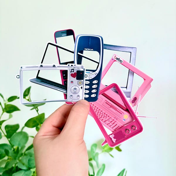 Phone and camera sticker frames | stickers | die cut sticker | junk journal | scrapbooking
