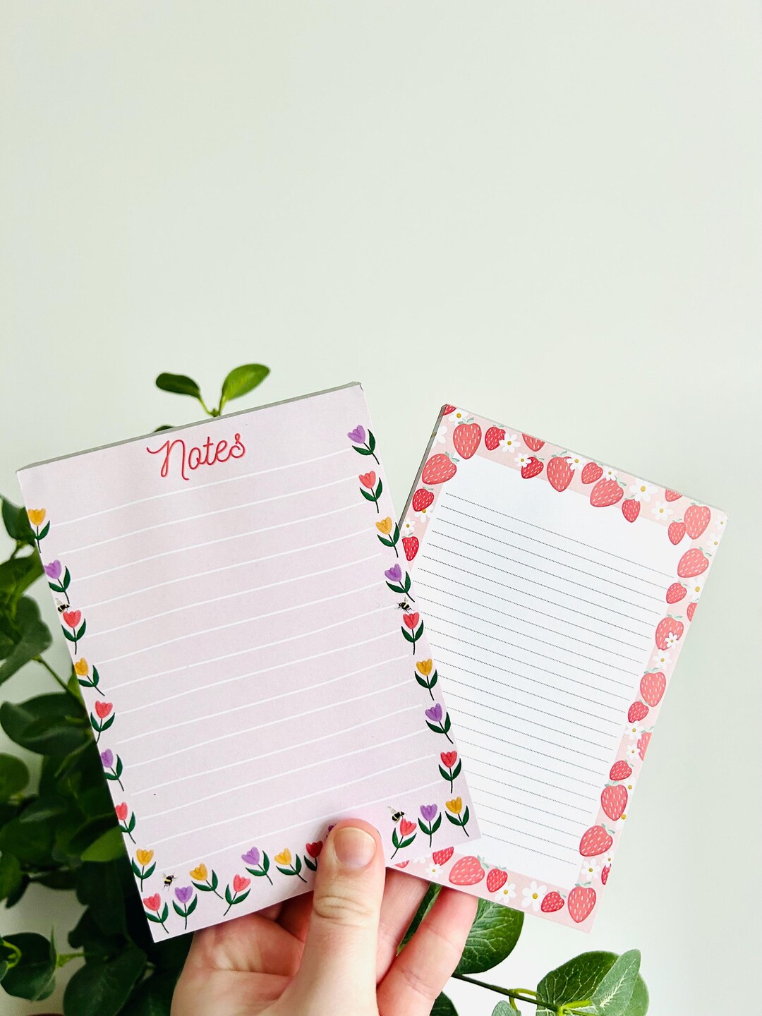 Springpad Note Book A6 Spring Notepads | Floral Notepad | Strawberry Notepad | Stationary ...