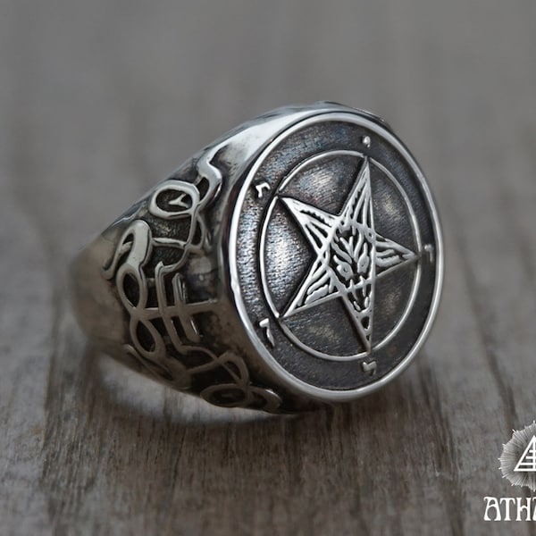 Satanic Sterling Silver Ring