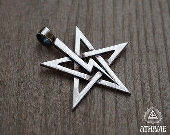 Satanic Anton LaVey Sterling Silver Pendant