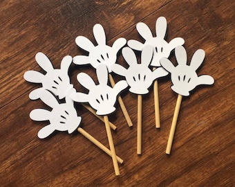 Mickey Mouse Cupcake Toppers, Mickey Mouse Party Decorations, Birthday Supplies, Party Decorations
