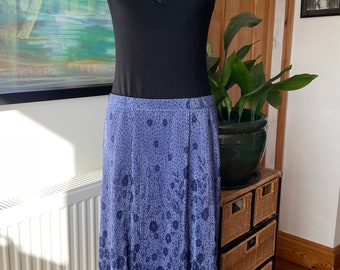 Midi rok, plisse rok, paarse rok, bloemen rok, jaren 70 rok, bloemen plisse, geplooide rok, vintage rok,