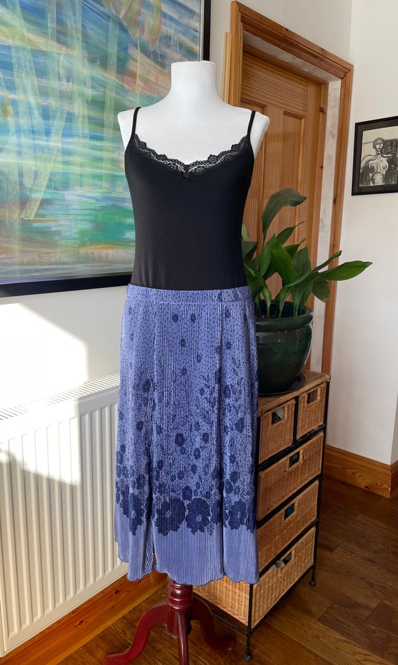 Midi rok plisse rok paarse rok bloemen rok jaren 70 rok bloemen plisse geplooide rok vintage rok Etsy Nederland