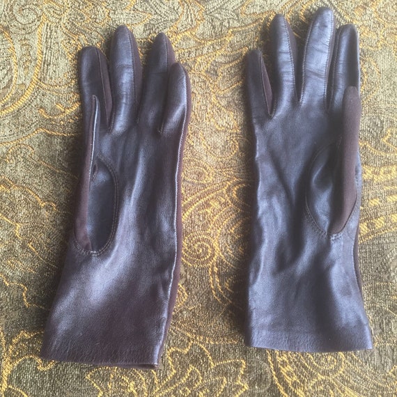 Vintage gloves, driving gloves, leather gloves, b… - image 1