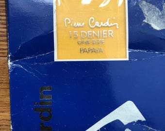 Vintage Pierre Cardin tights, vintage Pierre Cardin, vintage hoisery, vintage lingerie, yellow tights, vintage hoisery, gifts for her