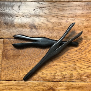 Antiker Handschuh Stretcher aus Ebenholz, viktorianische Accessoires, Damentoilette, Kostüm, historisches Reenactment, antike Holzarbeit, Sammlerstücke