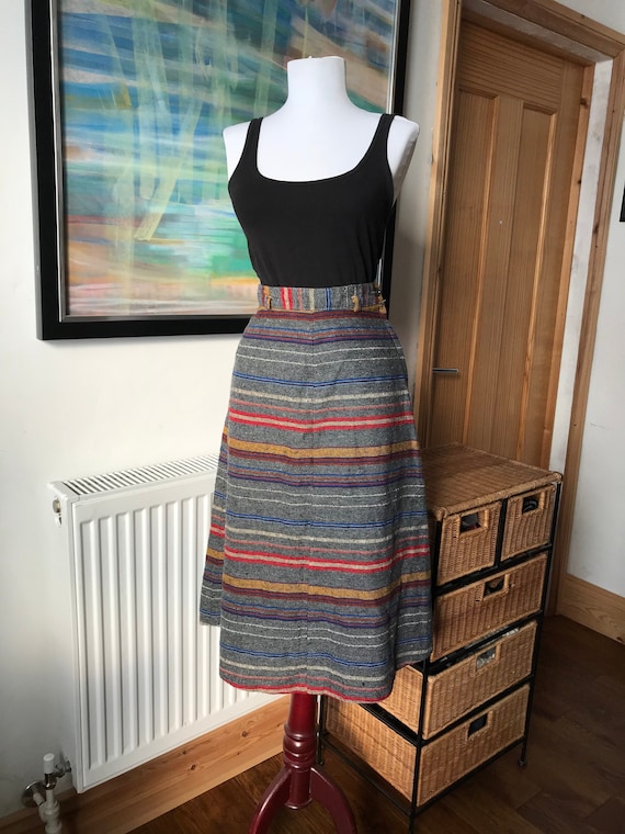 vintage skirt, midi skirt, a-line skirt, ladies s… - image 1