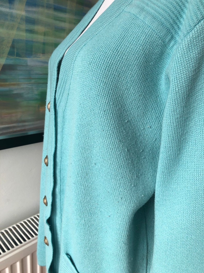 Vintage Cardigan Ladies Cardigan Baby Blue Cardigan Blue Etsy