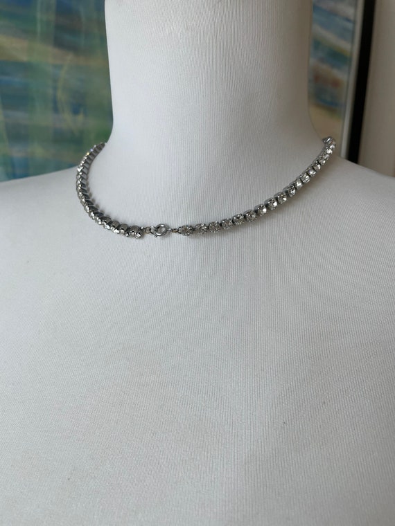 Diamanté necklace, vintage necklace, crystal neck… - image 3