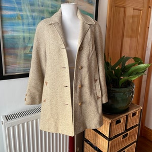 Vintage coat, Easttex coat, wool coat, winter coat, 1960s coat, 1970s coat, beige coat, wool mix coat, ladies coat, retro coat,