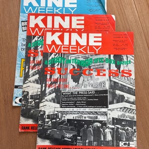 Vintage magazine, vintage Kine magazine, vintage film, vintage cinema, 1965 magazine, 1965 cinema magazine