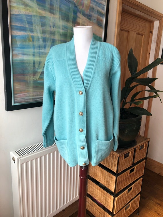 Vintage Cardigan Ladies Cardigan Baby Blue Cardigan Blue | Etsy