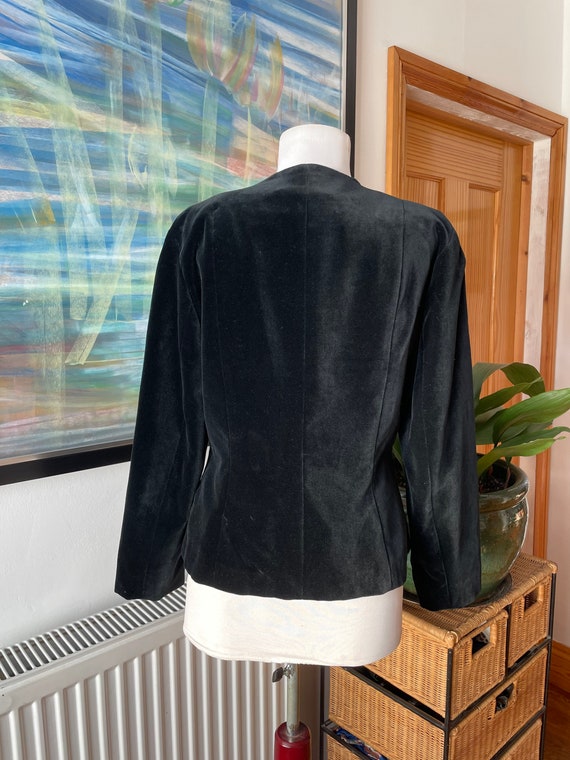 Velvet jacket, black velvet jacket, vintage jacke… - image 5