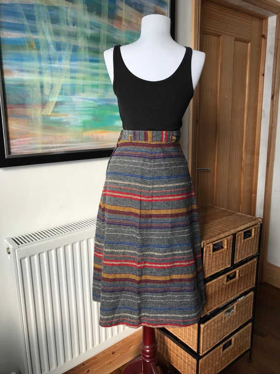 vintage skirt, midi skirt, a-line skirt, ladies s… - image 6