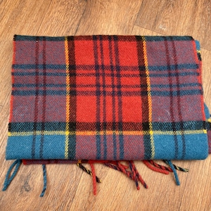 Wool scarf, Scottish tartan scarf, tartan scarf, plaid scarf, kinloch Anderson, St George’s tartan