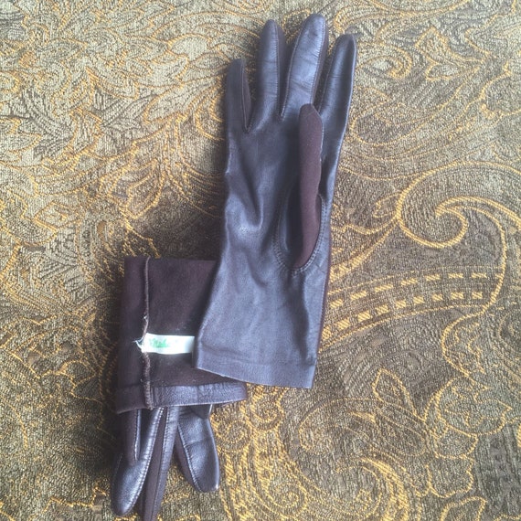 Vintage gloves, driving gloves, leather gloves, b… - image 3