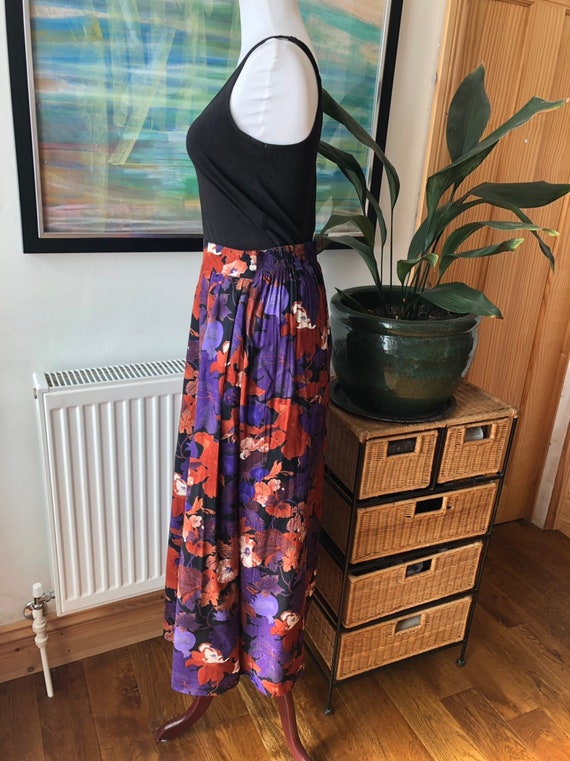 Vintage skirt, midi skirt, floral skirt, retro sk… - image 3