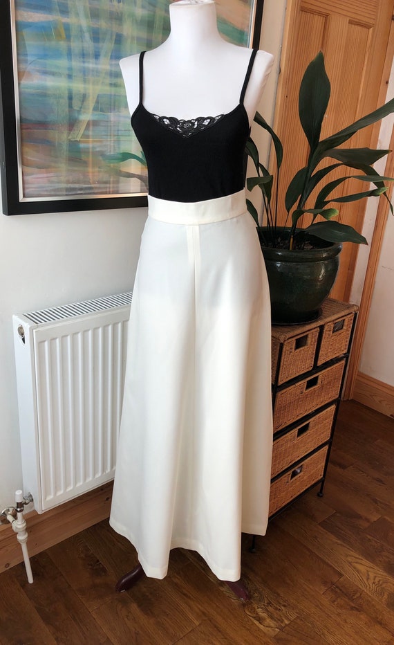 Vintage skirt, handmade skirt, ooak skirt, white s