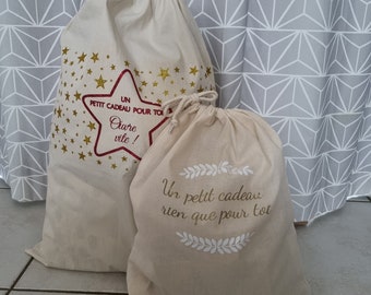 fabric gift bag or Christmas hood - zero waste