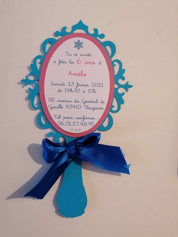 Pack 10 Cartes Invitation Anniversaire Miroir Princesse Etsy France Pack 10 Cartes Invitation Anniversaire Miroir Princesse Etsy France
