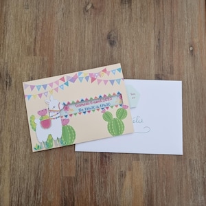 cartes invitation anniversaire LAMA