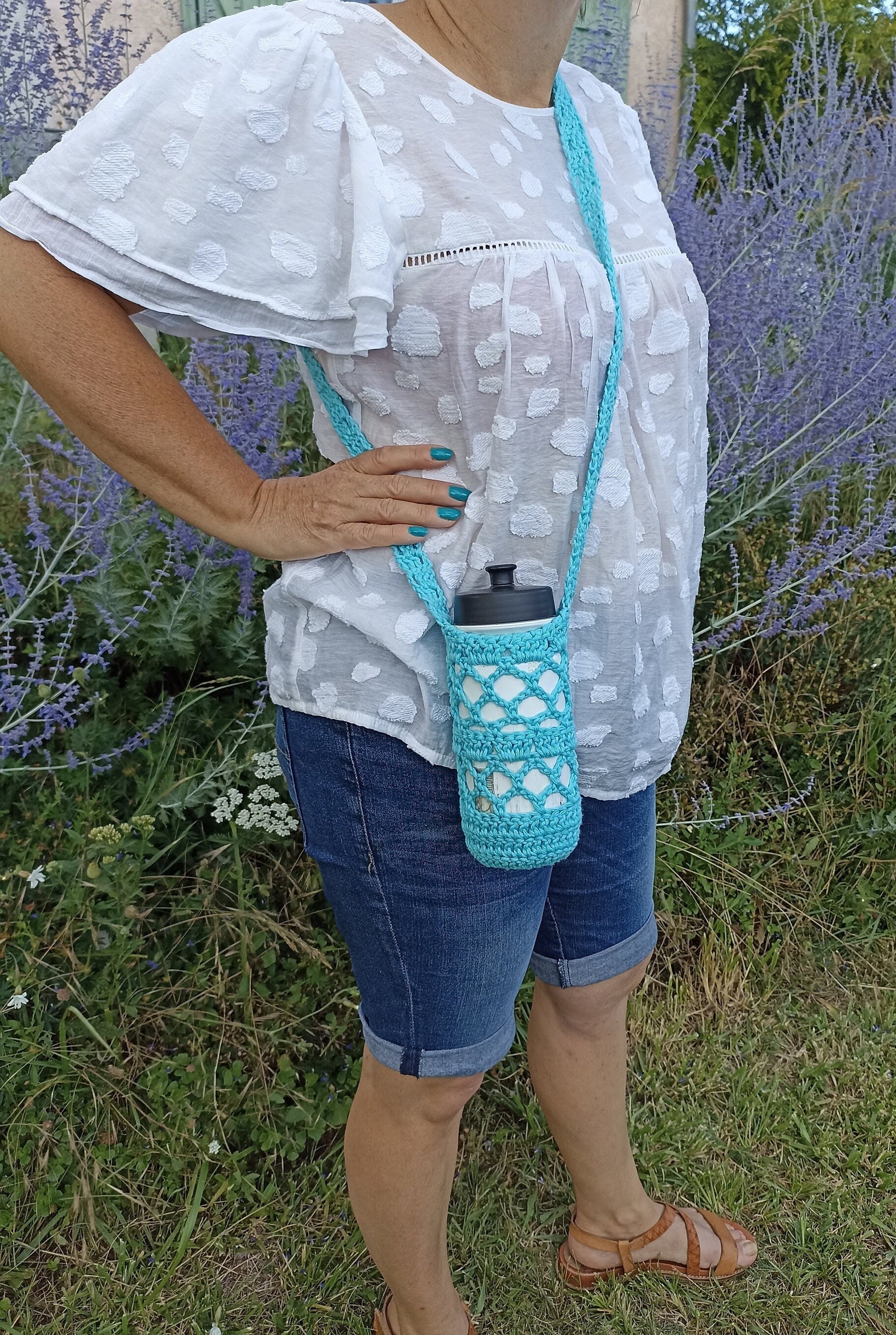 Sacoche Porte-gourde TOGEVAL - Nylon Ajustable, Bandoulière - Parfaite Pour Randonnée, Voyage, Sport
