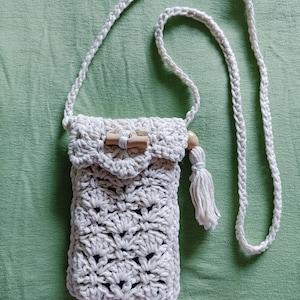 Sac au crochet pour portable. Étui téléphone. Pochette bandoulière au crochet. Étui à lunettes. image 8