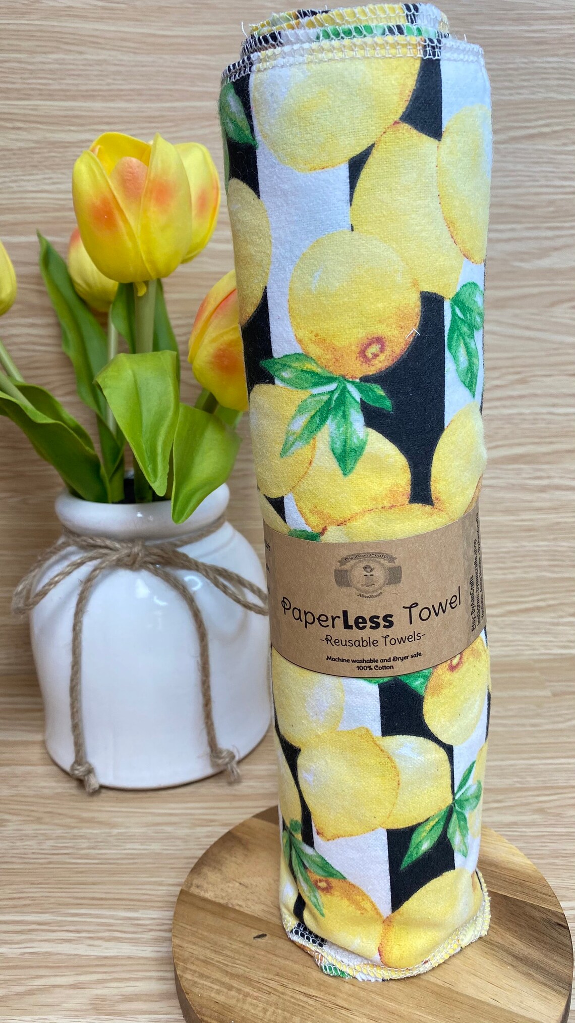 12 Cotton Paperless Towel Lime Paperless Towels Reusable Etsy