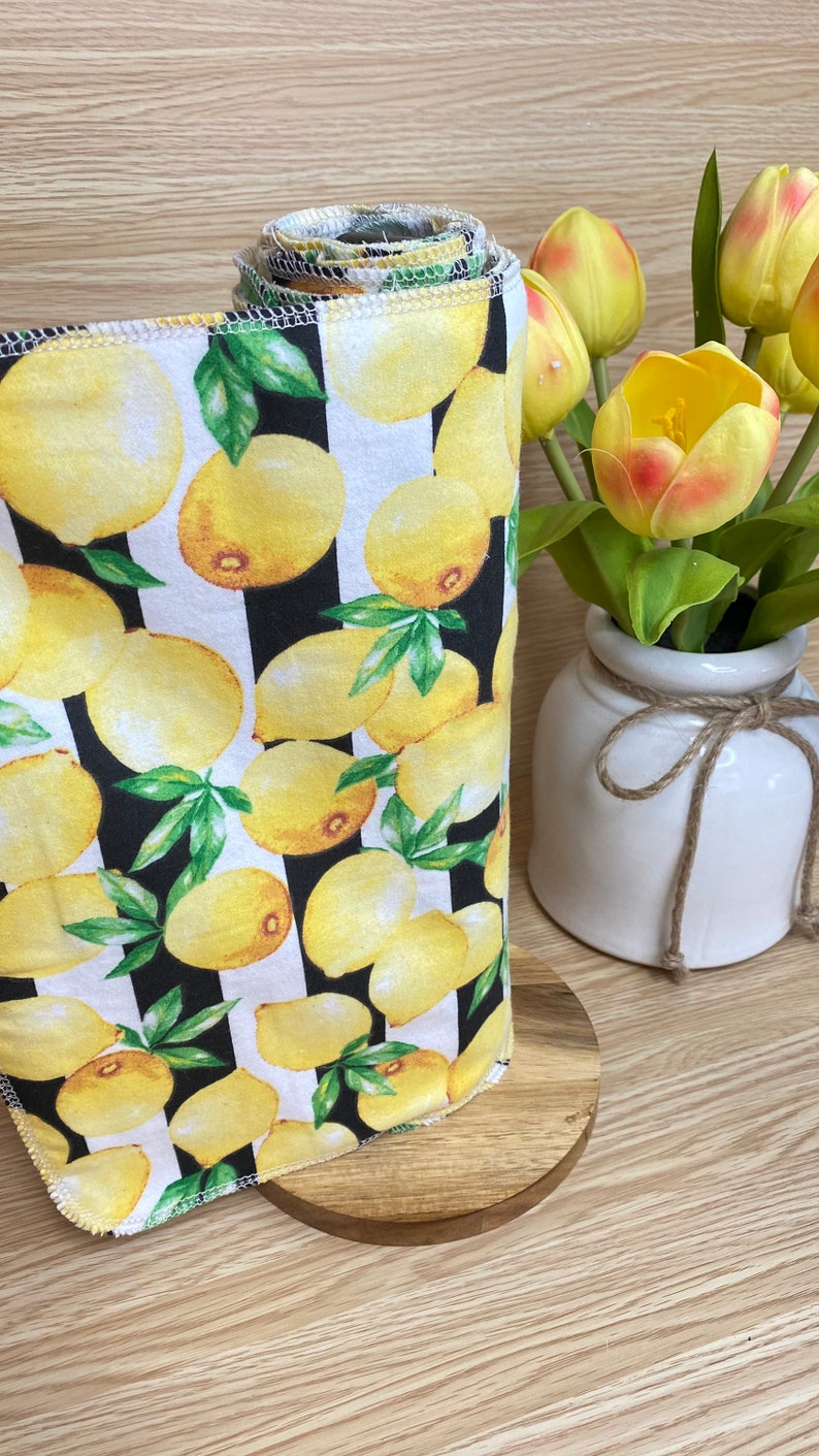 12 Cotton Paperless Towel Lime Paperless Towels Reusable Etsy