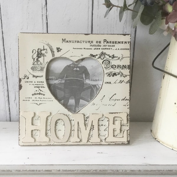 Shabby Chic Photo Frame, Hand Painted Distressed Frame, Unique Gift