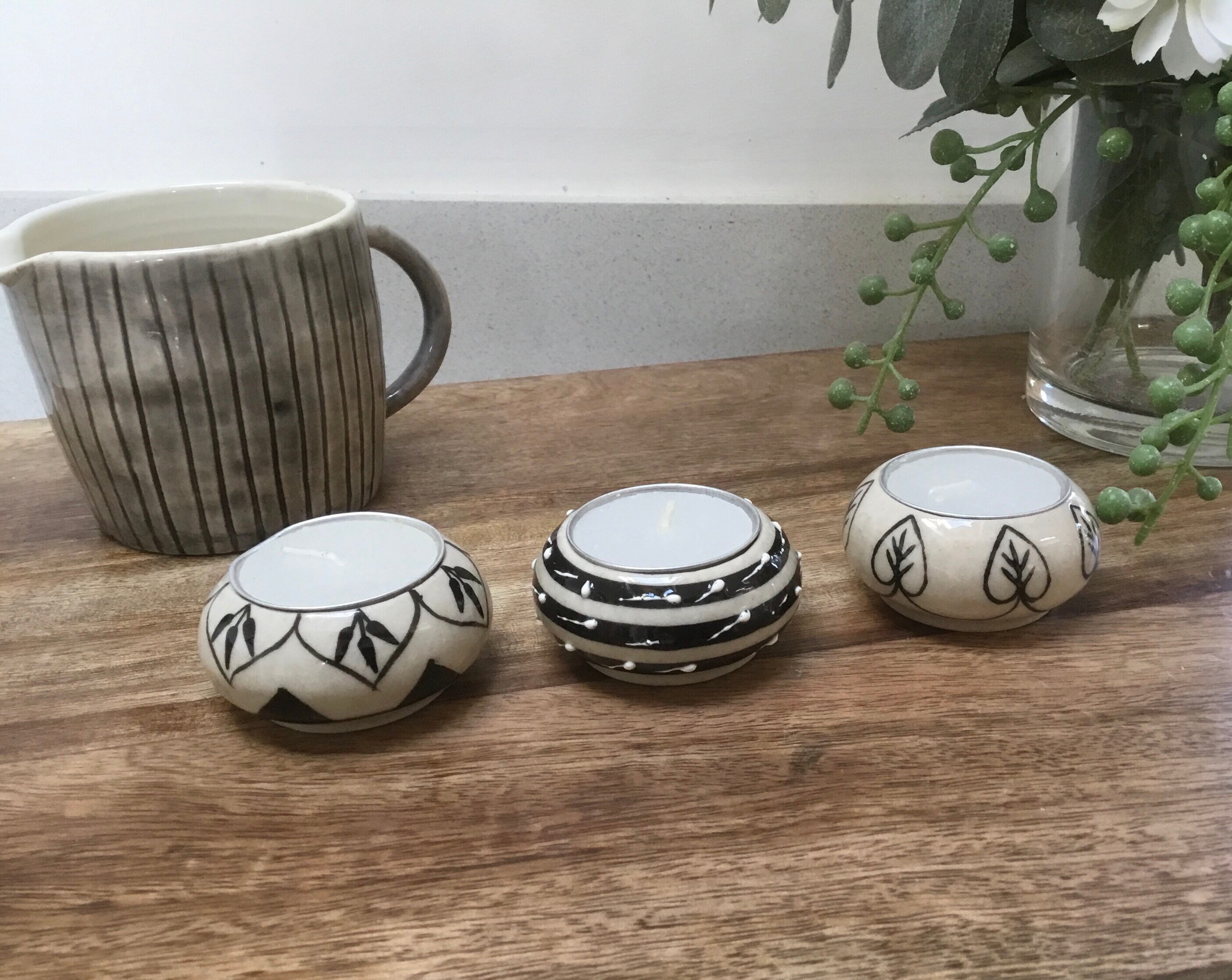 Ceramic Tealight Holder Set of 3 Unique Home Decor CHOICES Etsy