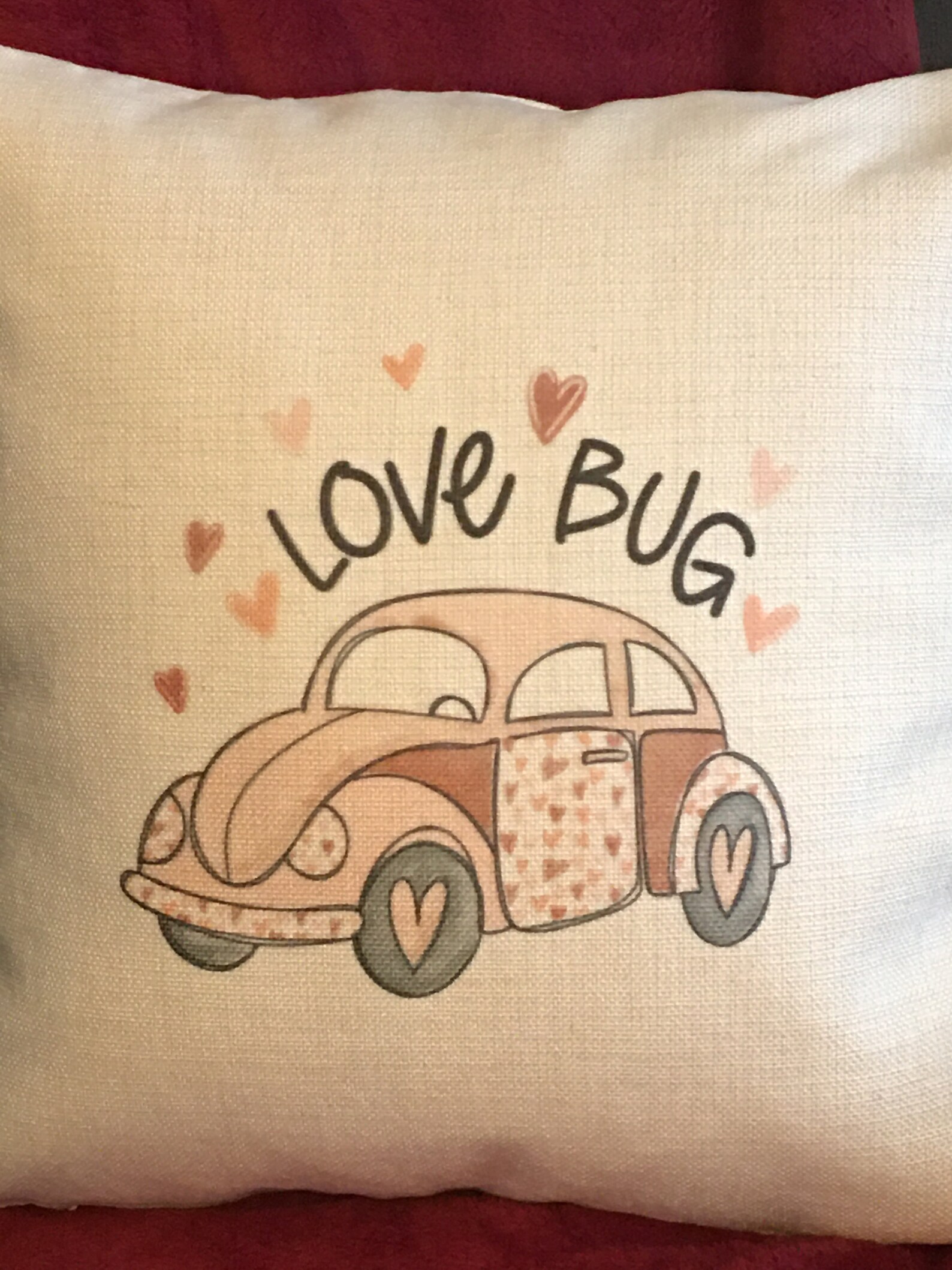 Love Bug Pillow Etsy