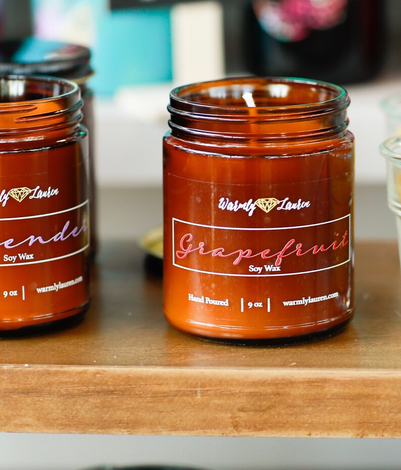 Grapefruit Soy Wax Candle Etsy