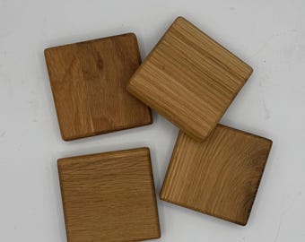 Set of 4 Oak Coasters